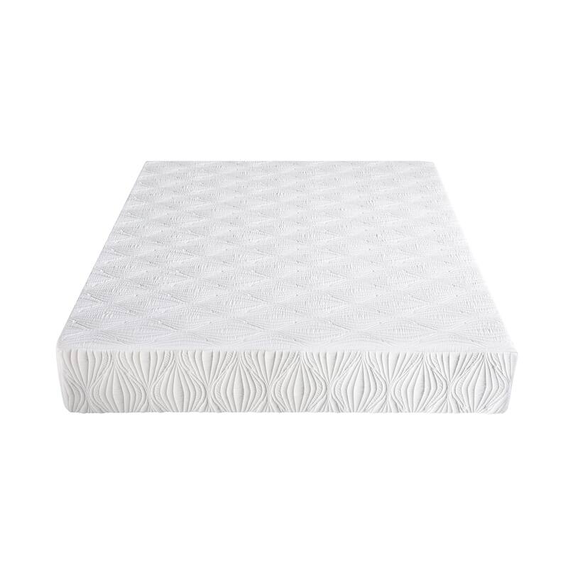 Gel Infused Memory Foam Mattress in a Box,Cool & Relaxed Sleep,High-Density Foam,Extra Firm Support - White