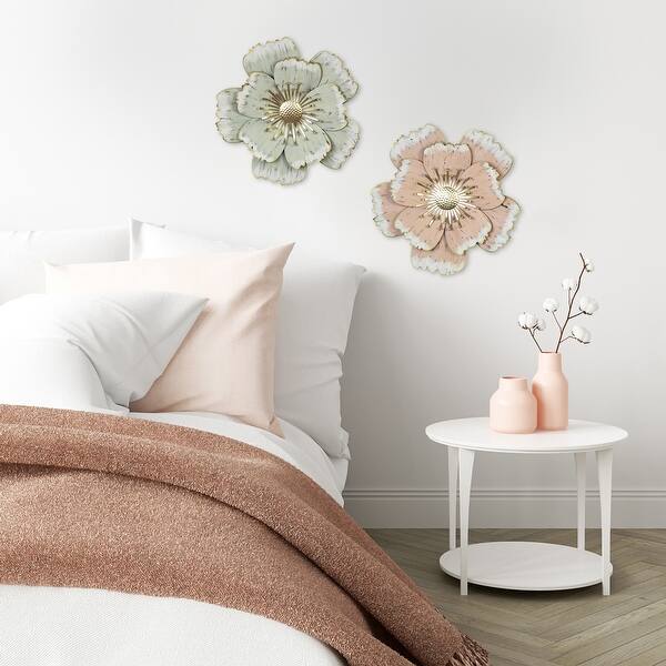 Shop Stratton Home Decor Layered Pink Metal Flower Wall Decor 16 54 X 2 76 X 16 00 On Sale Overstock 31945491,Artificial Plant Decoration Home