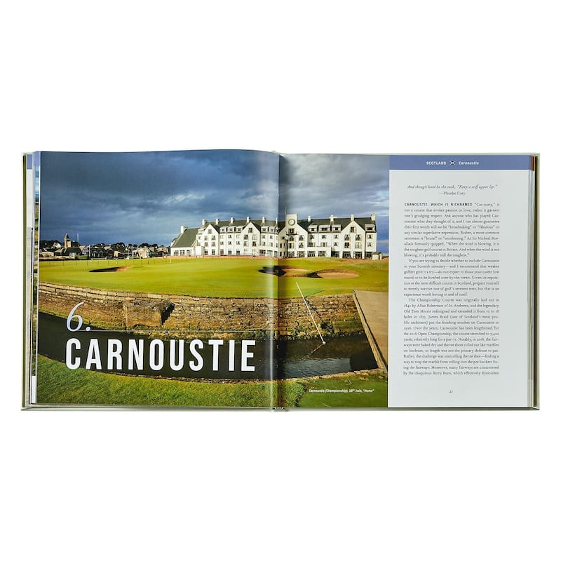 Graphic Image Golfing the British Isles Coffee Table Book, Leather, Ice