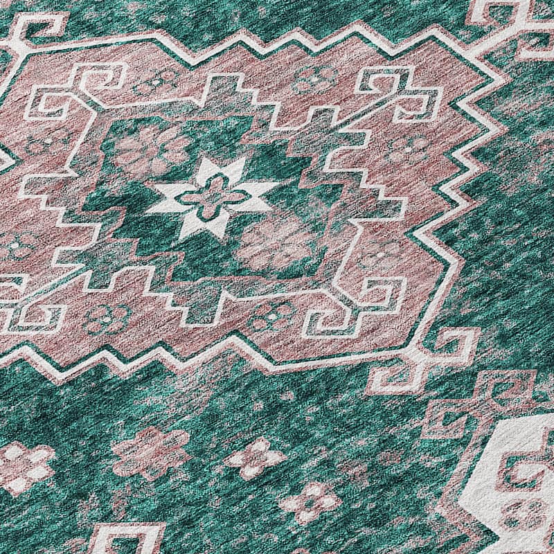 Machine Washable Indoor/ Outdoor Chantille Boho Tribal Rug