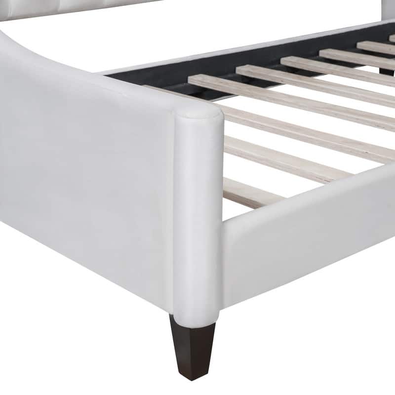 Modern Luxury Tufted Twin Size Velvet Upholstered Daybed with Button