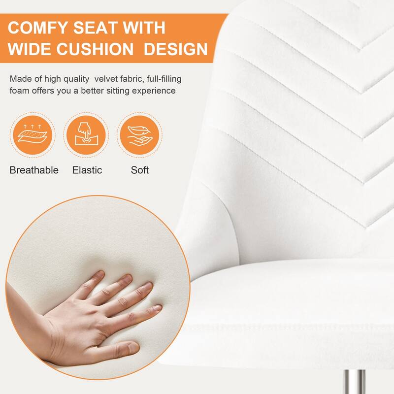 Javlergo Velvet Desk Chair with Height Adjustable Gold Base Swivel Office Chair for Office Living Room Bedroom Make Up