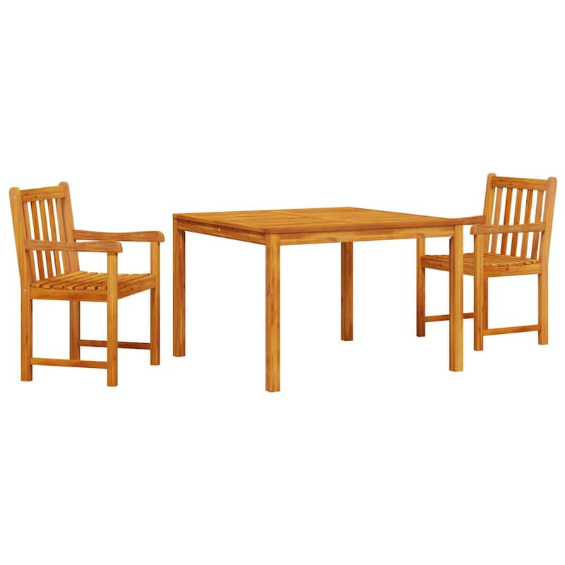 vidaXL Dining Set Set of 3/5 Solid Acacia wood - 43.3 x 43.3 x 29.5