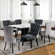 preview thumbnail 89 of 99, High-end Tufted Velvet Upholstered Nailhead Dining Chair Set of 6 Set of 6 - Black Grey