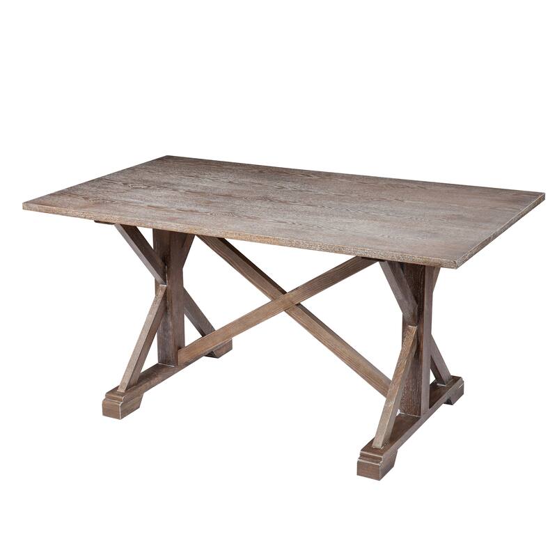 SEI Furniture Oriaga Farmhouse Trestle Dining Table