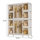 preview thumbnail 14 of 12, Baby Wardrobe Storage Cabinet with Doors Rods and 12 Cubes White