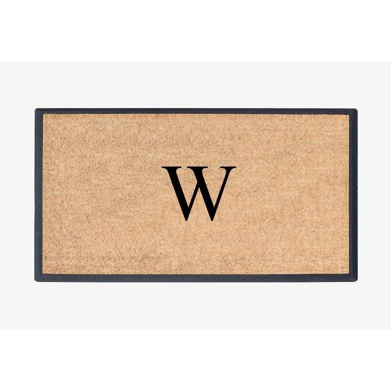 A1HC Rubber and Coir Molded Double Monogrammed Door Mat 30"x48" - monogrammed w