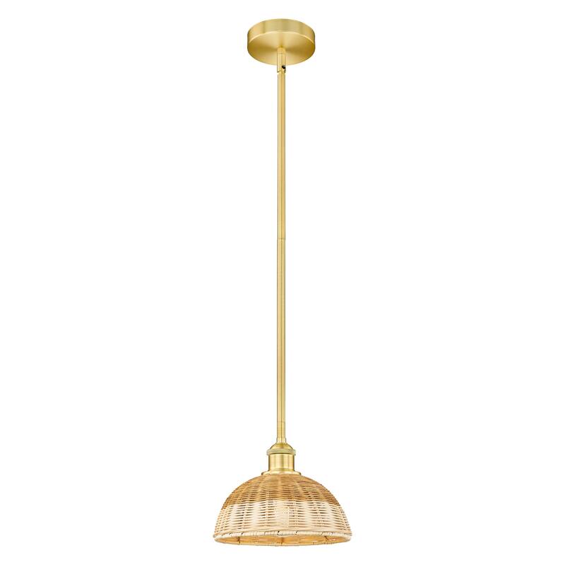 Innovations Lighting Endless Possibilities Edison - Bristol Natural II - 1 Light 9" Stem Hung Mini Pendant - Satin Gold/Natural