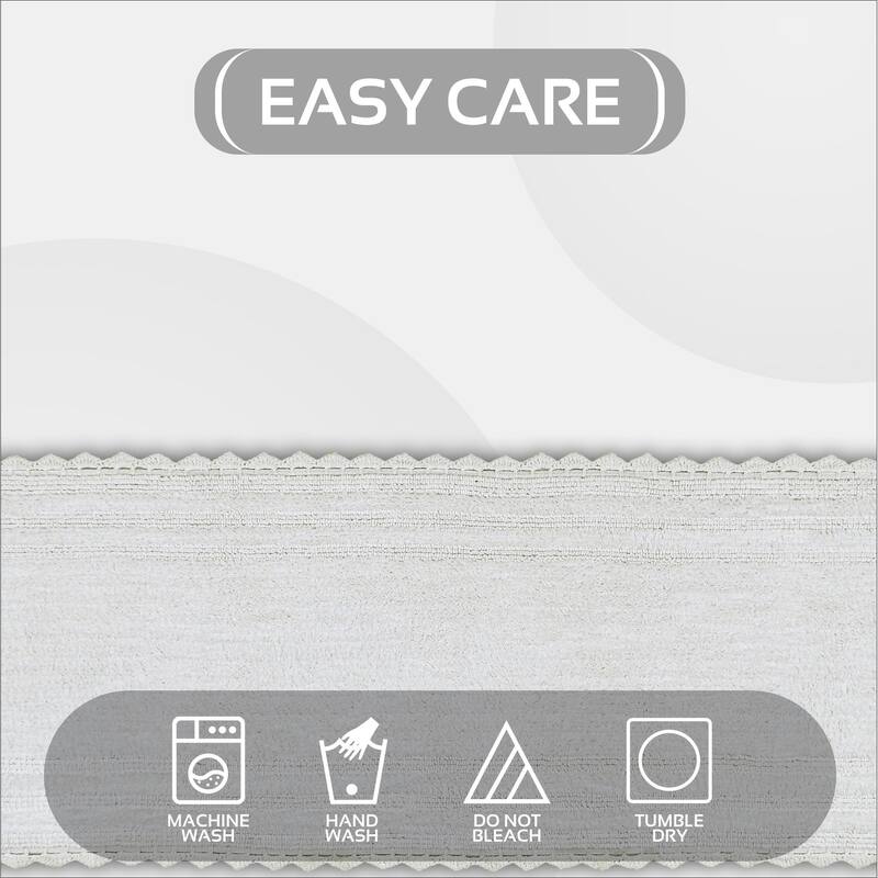 Better Trends Bath Rugs 100% Cotton Soft & Water Absorbent Reversible Tufted Bathroom Rug for Shower, Sink Mats Lilly Crochet