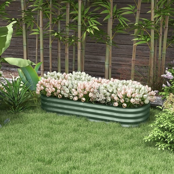 Bottomless Metal Raised Garden Bed Kit w/ Safety Edging Metal Elevated Planter  Box Vegetables Planters Box Easy DIY Stock Tank - Bed Bath & Beyond -  40329015