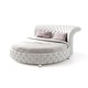 preview thumbnail 1 of 6, Sofacraft Velvet Florence Round King Size Bed