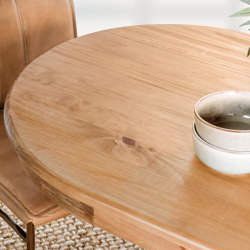 Maxwell Oval Pine Wood Dining Table by Kosas Home