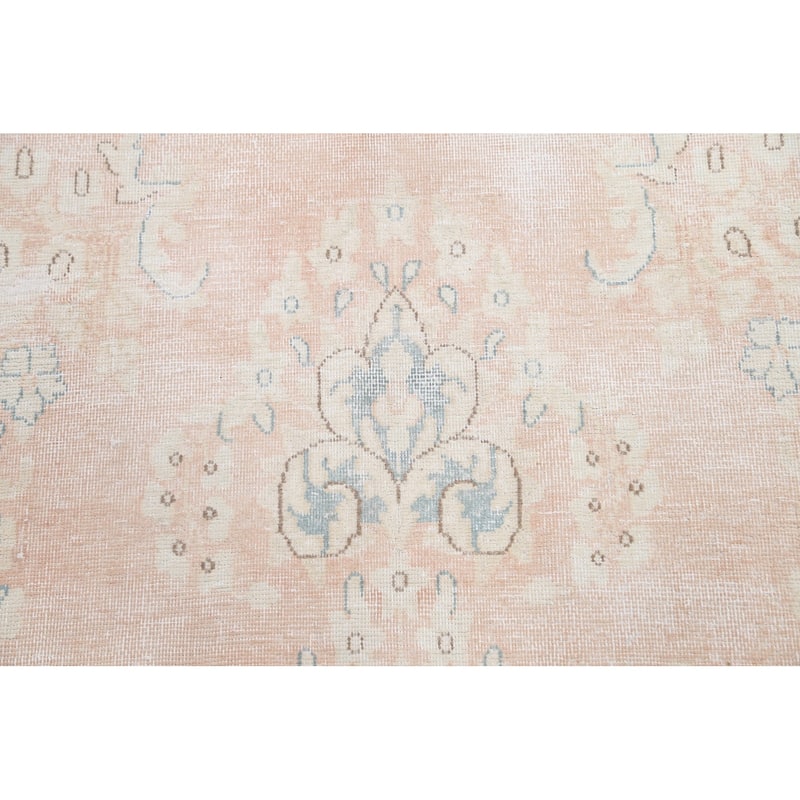 Muted Floral Kerman Persian Area Rug Wool Handmade Dining Room Carpet - 6'6" x 9'1"