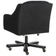 preview thumbnail 5 of 5, SAFAVIEH Salazar Adjustable Swivel Black/ Taupe Desk Chair - 25.4" x 26.8" x 35.2"
