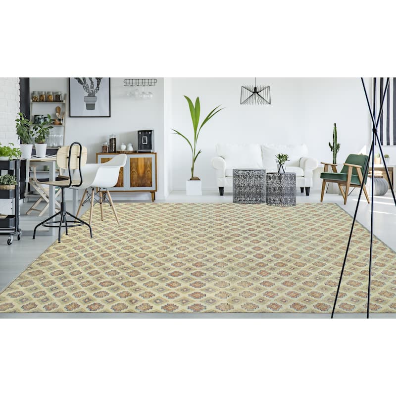 Balochi Marly Ivory/Brown Rug - 9'9" x 12'9"