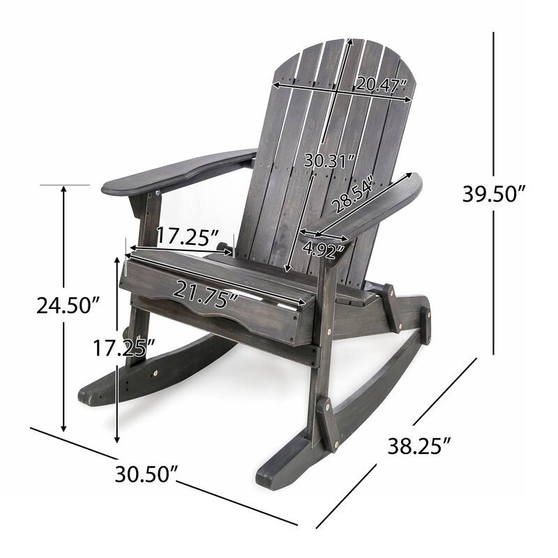 Malibu Outdoor Adirondack Rocking Chair by Christopher Knight Home