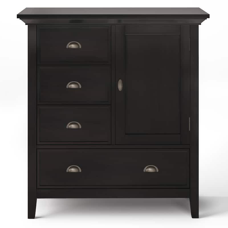 WYNDENHALL Mansfield SOLID WOOD 39 inch Wide Transitional Medium Storage Cabinet - 39"w x 17"d x 42" h