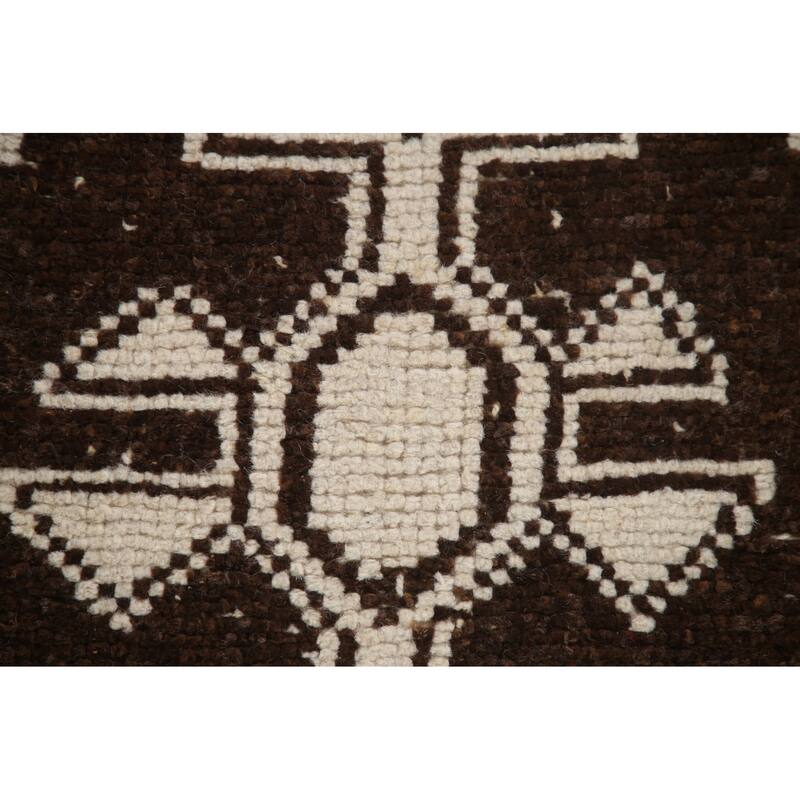 Anatolian Turkish Runner Rug Handmade Beige Tribal Wool Carpet - 3'5"x 12'3"