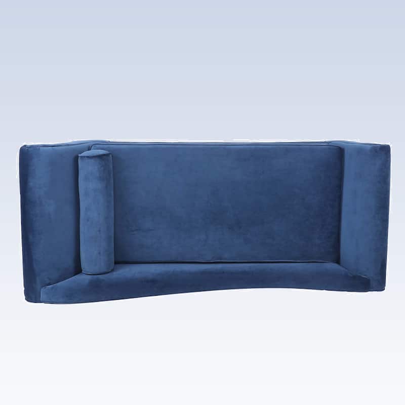Modern Chaise Lounge with Scroll Arm For Living Room
