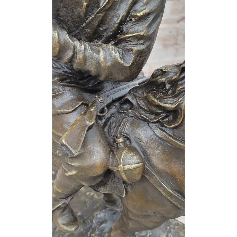 Horse Mounted Khazak Eagle Falcon Hunter Trained Bird Bronze Statue Sculpture Figure 21 Inches X 21 Inches