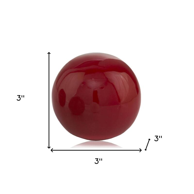3" Black Enameled Aluminum Decorative Sphere