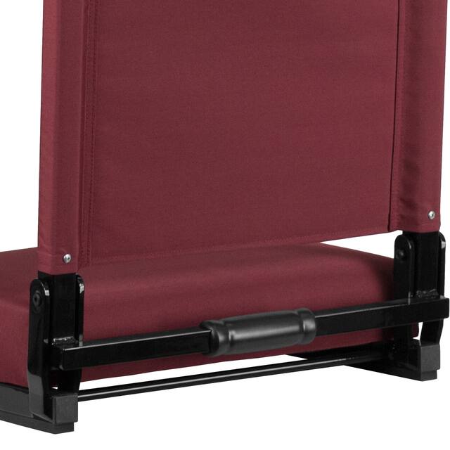 2 Pack 500 lb. Rated Lightweight Stadium Chair-Handle-Padded Seat