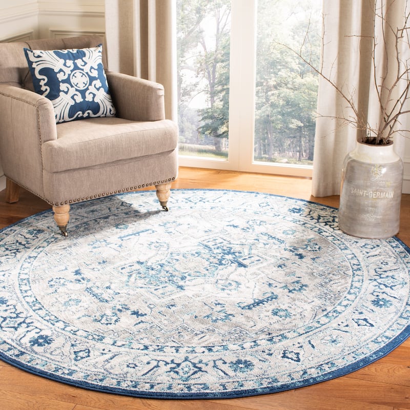 SAFAVIEH, Brentwood Eustachia Oriental Distressed Rug - 11' Round