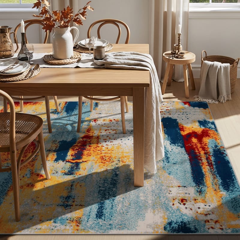World Rug Gallery Bohemian Abstract Modern Area Rug