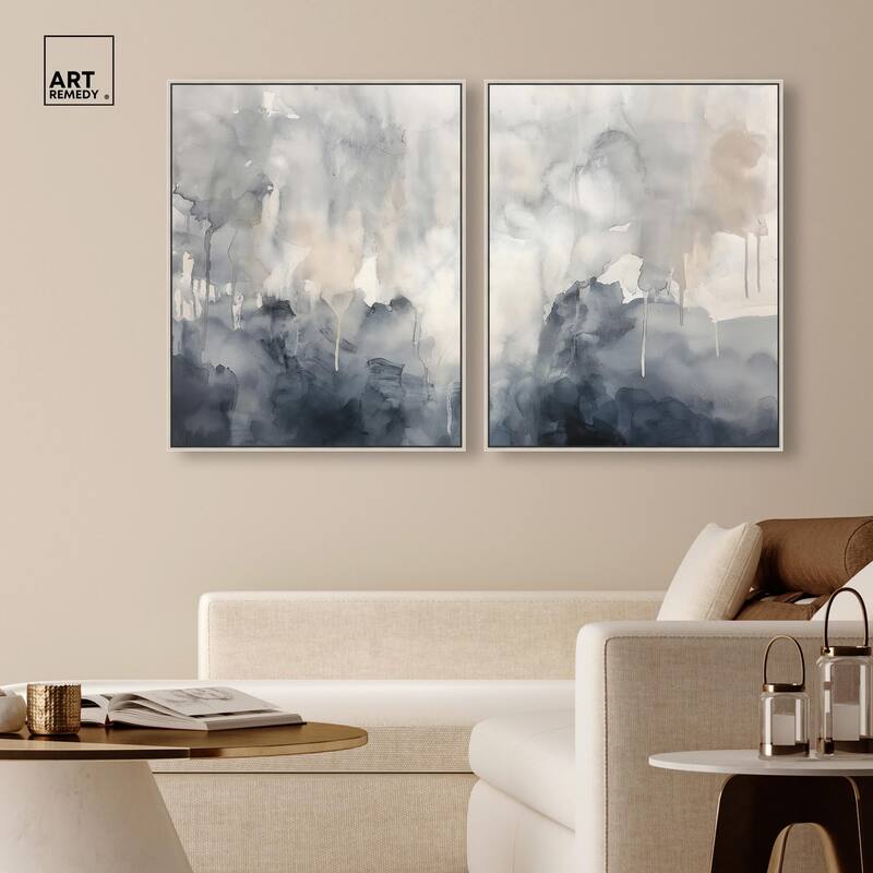 Muted Ocean Hues Canvas Set of 2 by Art Remedy
