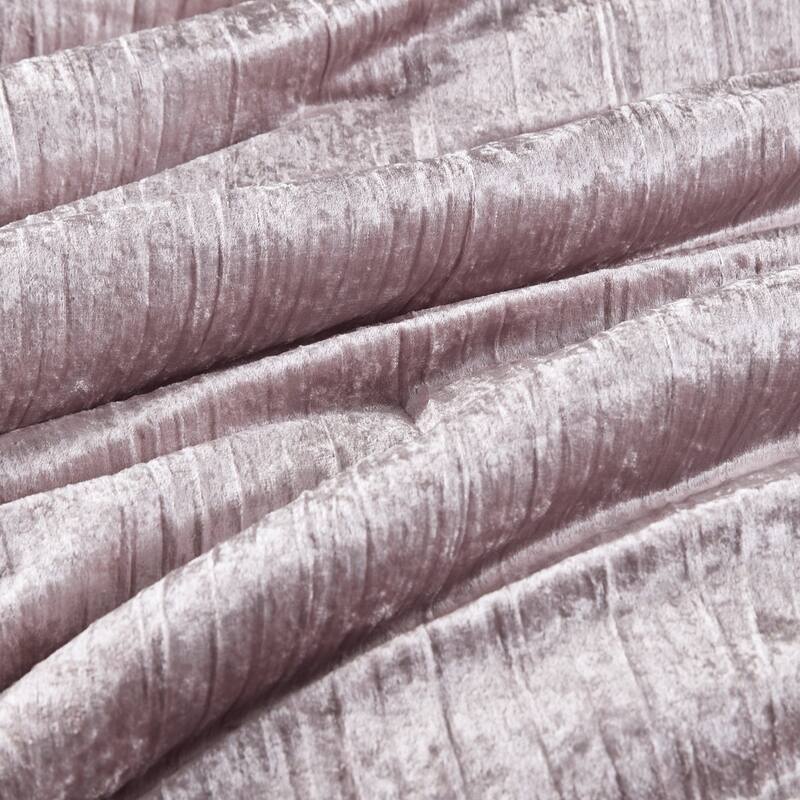 GDF Studio - Crinkle Velvet Comforter Set with Decorative Pillows