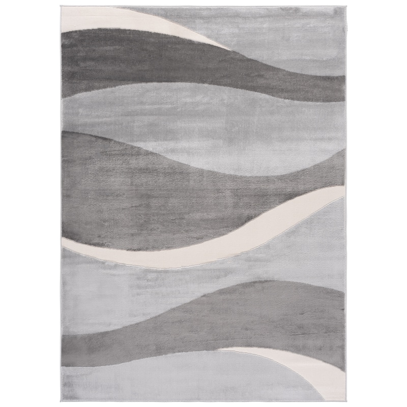 SAFAVIEH Saylor Lyubomila Modern Rug - Grey/Ivory - 5'5" x 7'7"