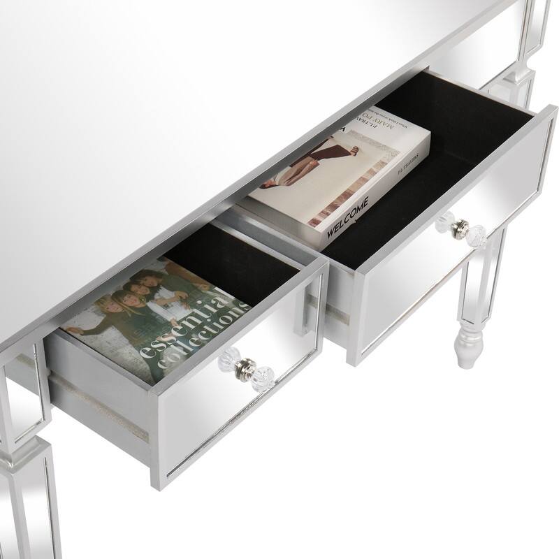 3-Drawers Mirror Table Dressing Table Console Table