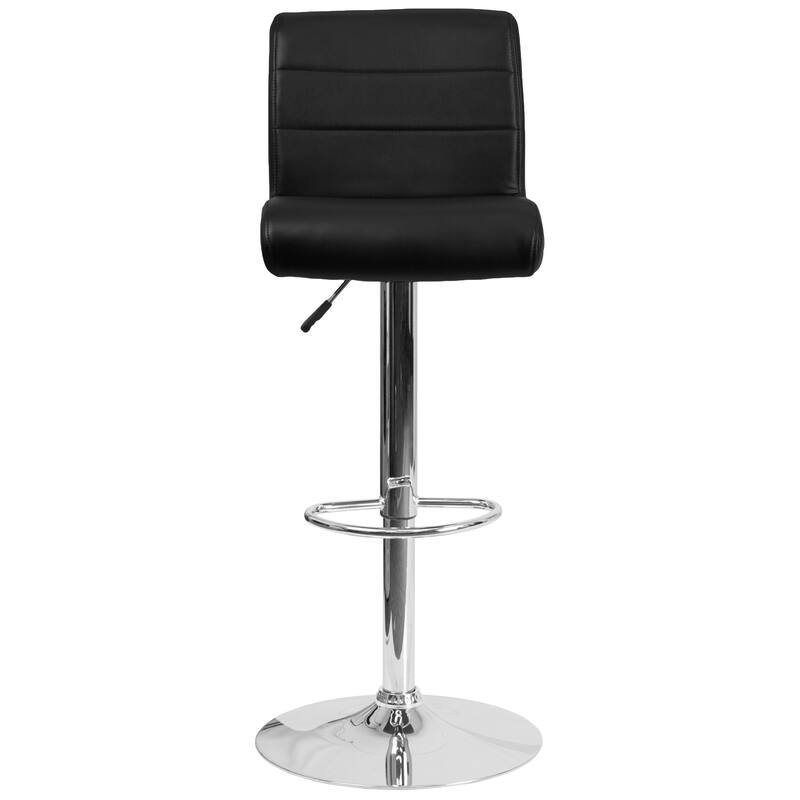 Vinyl Adjustable Height Barstool - 16.25"W x 19.5"D x 36.75" - 44.75"H