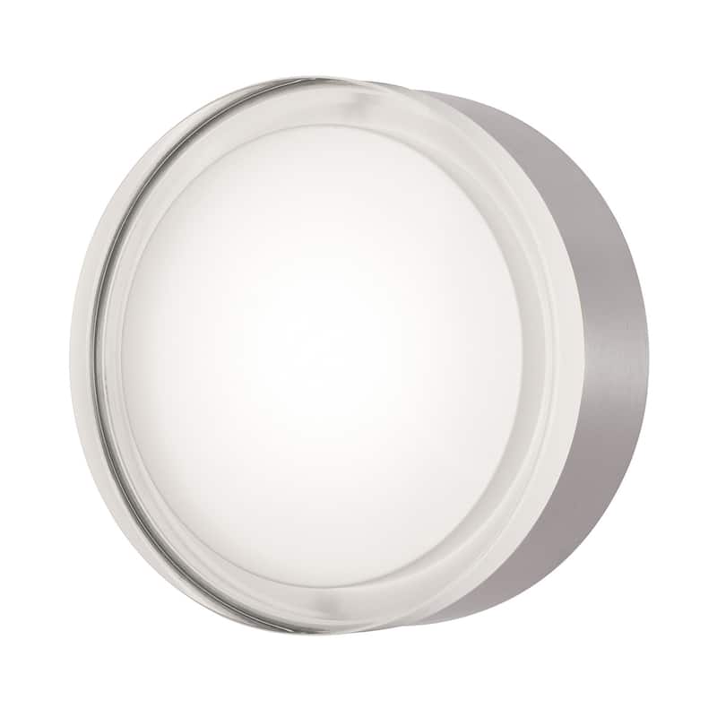 AFX EMAF06LAJD1 Emma 6" Wide LED Flush Mount Drum Ceiling Fixture - Satin Nickel