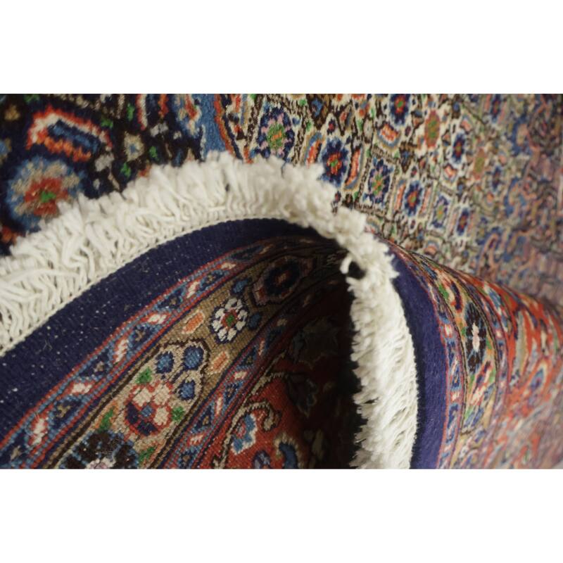 Hand Knotted Oriental 100% Wool Carpet Traditional Geometric Beige & Ivories Mood Area Rug - 8' 0'' X 6' 5''