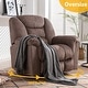 preview thumbnail 2 of 23, Rocker Recliner Chair Oversized Manual 360° Swivel Recliners for Living Room Camel color