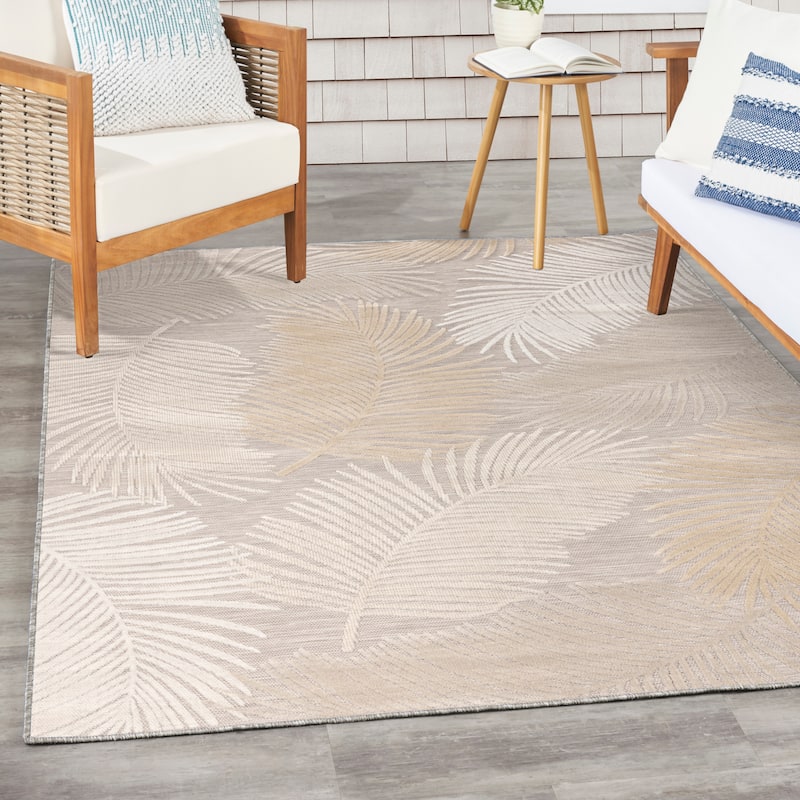 Nourison Suncoast Indoor/Outdoor Nature Area Rug. - 4'x6' - Beige