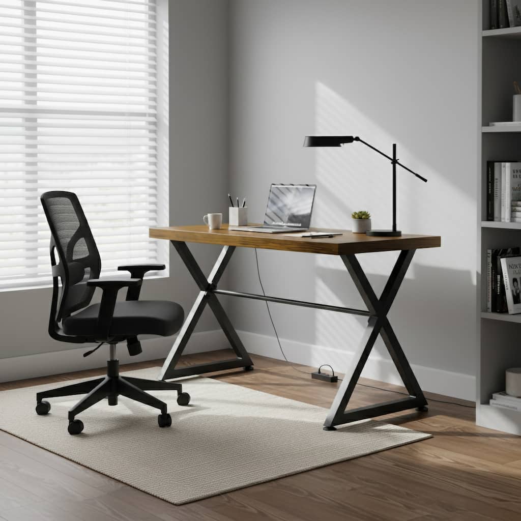 Carbon Loft Fowler Industrial Computer Desk Table