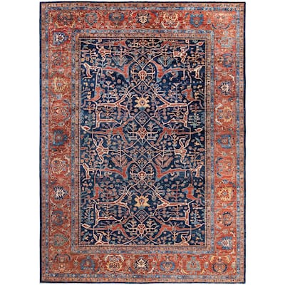 Serapi One-of-a-Kind Hand-Knotted Area Rug - Blue - 10' 0" x 13' 8"