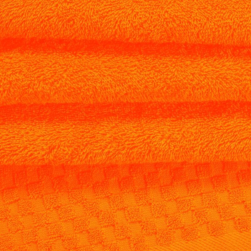 2 Pack Oversized Cotton Bath Towels 28x55 - Soft & Quick Dry, Orange
