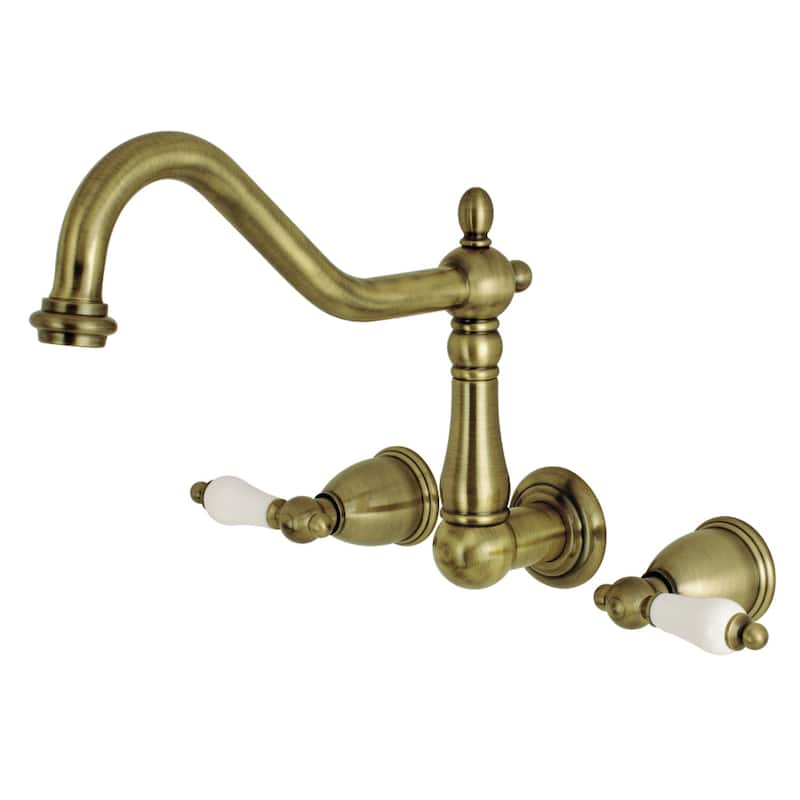 Heritage 3-Hole Wall Mount Roman Tub Faucet in Oil Rubbed Bronze