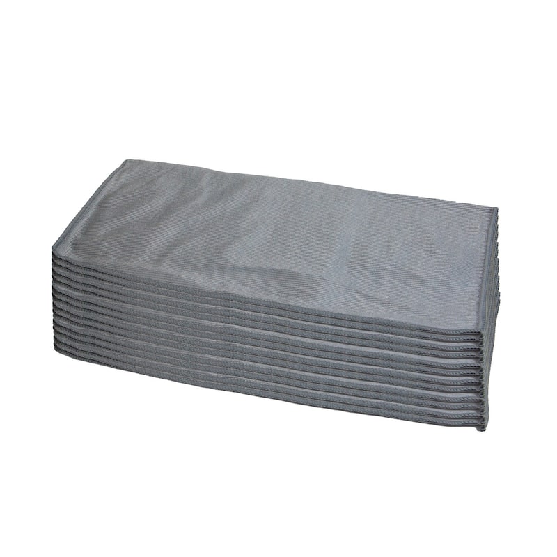 Arkwright 12-Piece Shiny Glass Cleaning Cloths - 16x16