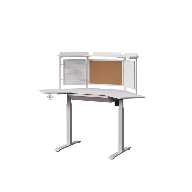 KOWO K314 Corner Electric Standing Desk L Shaped Height Adjustable Workstation for Home Office, Sit Stand Computer Desk