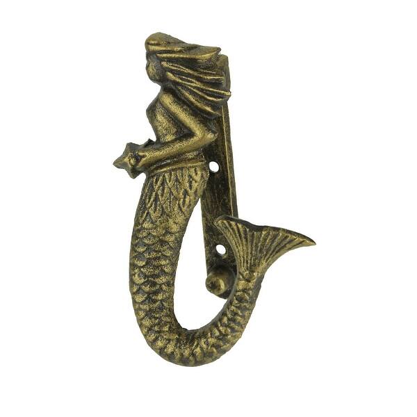 Shop Antique Bronze Finish Cast Iron Coastal Mermaid Door Knocker