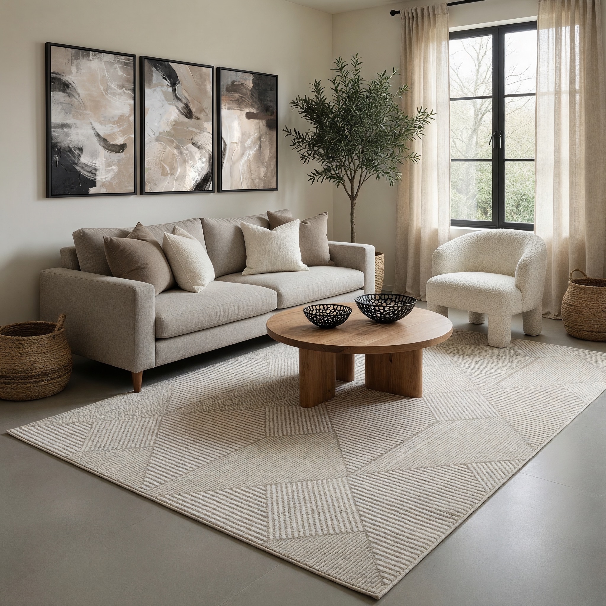 MDA Rugs Lefkada Collection Modern Geometric Area Rug