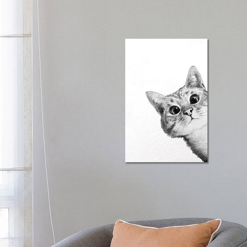 iCanvas "Sneaky Cat" by Laura Graves Canvas Print - 26x18x1.5