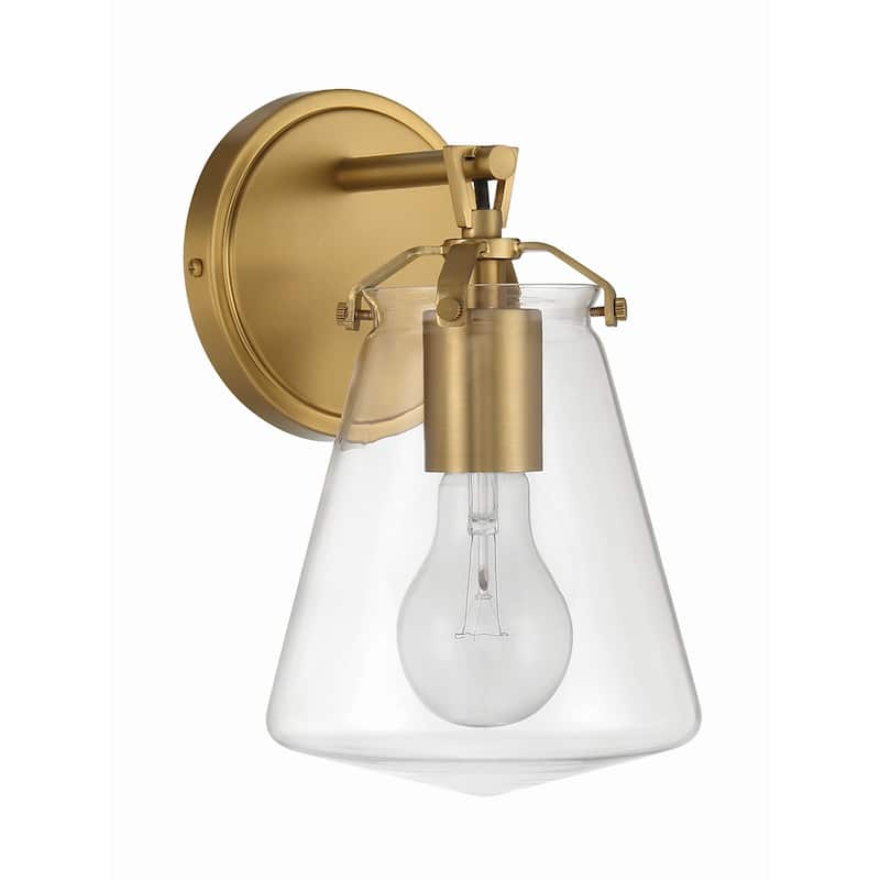 Voss 1 Light Luxe Gold Sconce - 5.75"W x 9.75"H x 6.5"D