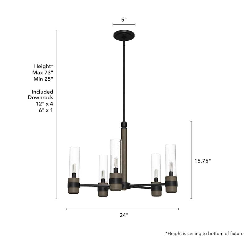 Hunter River Mill Chandelier - Dining Room, Entry - Modern Mountain, Rustic, Round, Industrial