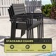 preview thumbnail 30 of 36, 11/13-Piece Outdoor All-Weather Patio Dining Set Aluminum Rectangular Table with Umbrella Hole and Stackable Chairs