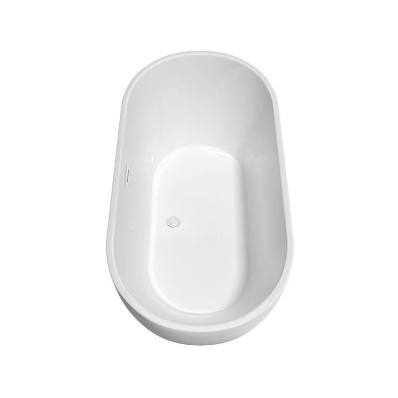 Wyndham Collection Brooklyn 60" Free Standing Acrylic Soaking Tub with